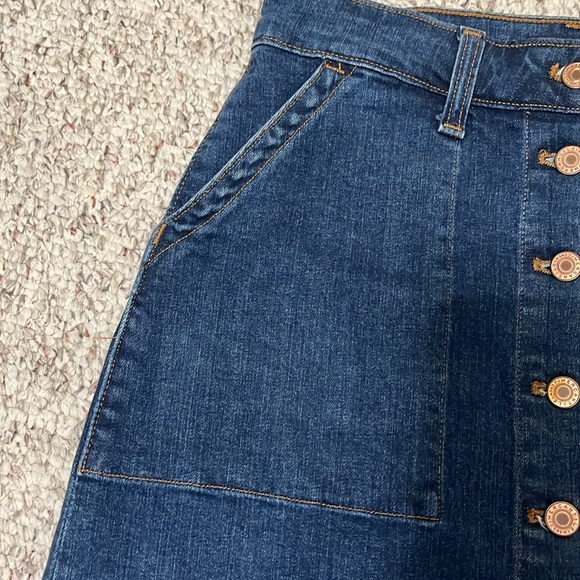 J. Crew Button Down Denim Skirt - Picture 2 of 4